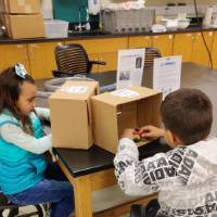 kids engaging in a Family Engineering Activity